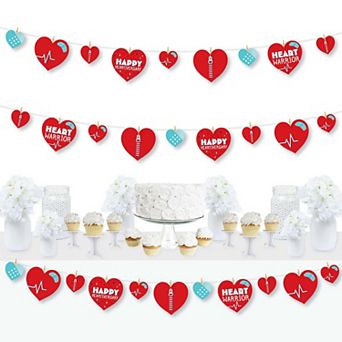 Big Dot Of Happiness Happy Heartiversary Chd Awareness Decor Clothespin Garland Banner 44 pc