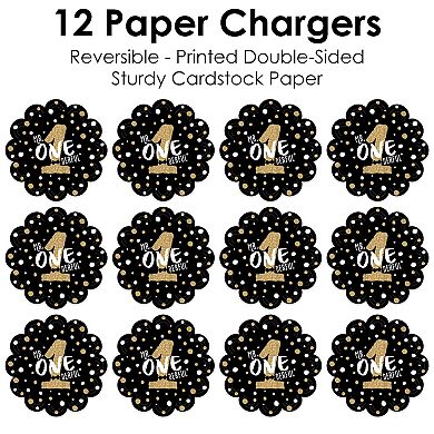 Big Dot Of Happiness 1st Birthday Little Mr. Onederful Boy Birthday Party Chargers 12 Ct