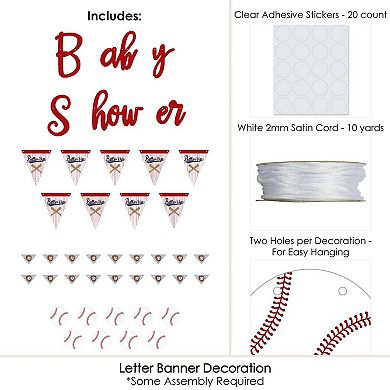 Big Dot Of Happiness Batter Up - Baseball - Party Letter Banner Decoration - Baby Shower