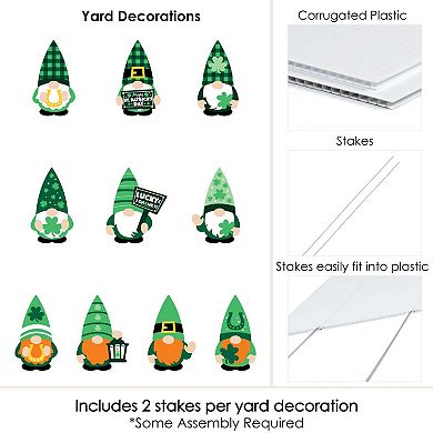 Big Dot of Happiness Irish Gnomes Lawn Decor Outdoor St. Patrick's Day Party Yard Decor 10 Pc