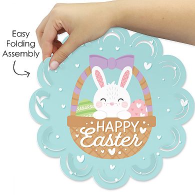 Big Dot Of Happiness Spring Easter Bunny Happy Easter Paper Chargers Place Setting For 12