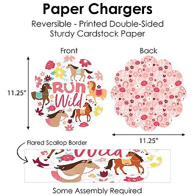 Big Dot Of Happiness Run Wild Horses Birthday Party Charger Chargerific Kit Setting For 8