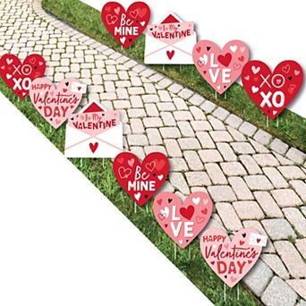 Big Dot of Happiness Happy Valentine's Day - Outdoor Yard Decorations - 10 pc