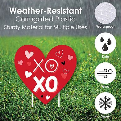 Big Dot of Happiness Happy Valentine's Day - Outdoor Yard Decorations - 10 Piece