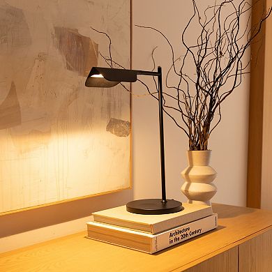 Brightech Leaf 16" Industrial Led Desk Lamp With Wireless Charging Pad