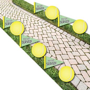 Big Dot of Happiness You Got Served - Tennis - Lawn Decor - Outdoor Party Yard Decor - 10 pc