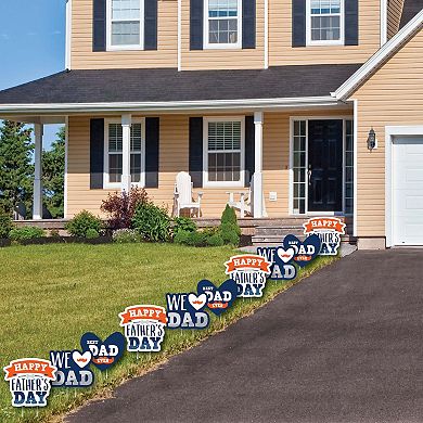 Big Dot of Happiness Happy Father's Day Lawn Decor Outdoor We Love Dad Party Yard Decor 10 Pc