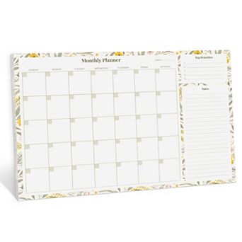 Rileys & Co Monthly Planner Desk Pad, Undated Planner Calendar