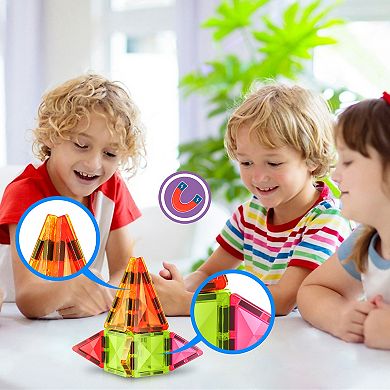 EverPlay 12 PC Mini Magnetic Tiles, Magnetic Building Blocks for Kids, Magnet for Kids 3+