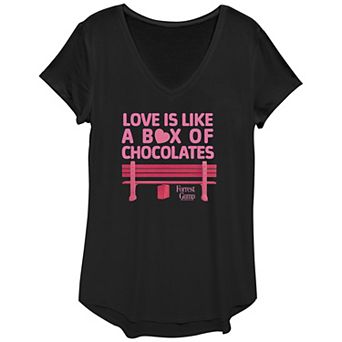 Women's Forrest Gump Love Is Like A Box Of Chocolates Graphic Tee