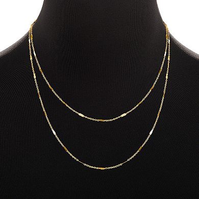 Emberly Double-Strand Bar Station Necklace