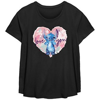 Plus Size Lilo & Stitch Love You Stitch Graphic Tee