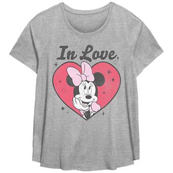 Plus Size Minnie Mouse In Love Graphic Tee