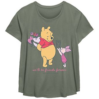 Plus Size Winnie The Pooh And Piglet Friends Forever Graphic Tee