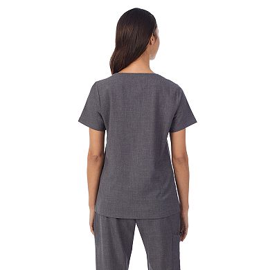 Women's Missy Cuddl Duds® Scrubs V-neck Top With 3 Pockets