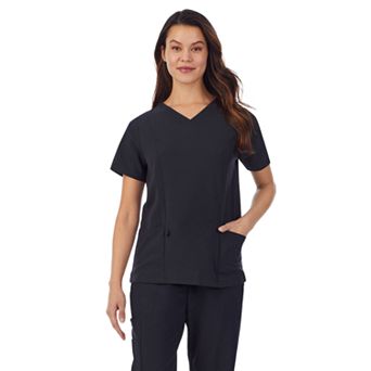 Women's Missy Cuddl Duds® Scrubs V-neck Top With 3 Pockets