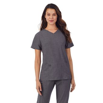 Women's Missy Cuddl Duds® Scrubs V-neck Top With 3 Pockets