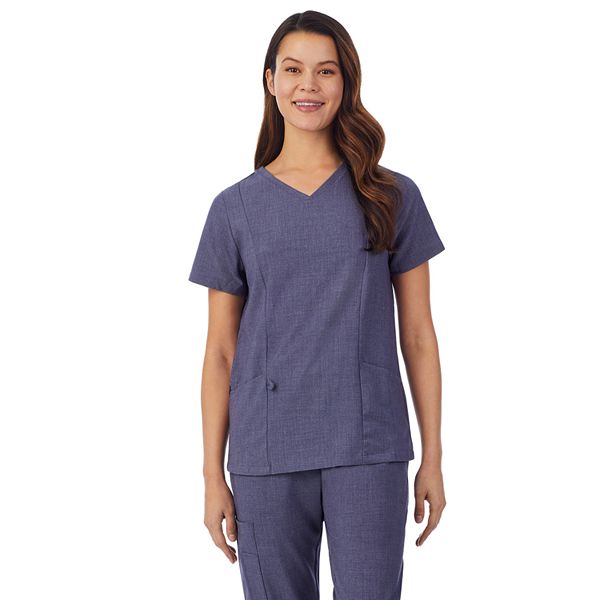 Petite Cuddl Duds® Scrubs V-Neck Top With 3 Pockets