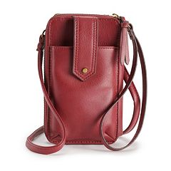 Sonoma Goods for Life Solid Burgundy Crossbody Bag One Size - 75% off