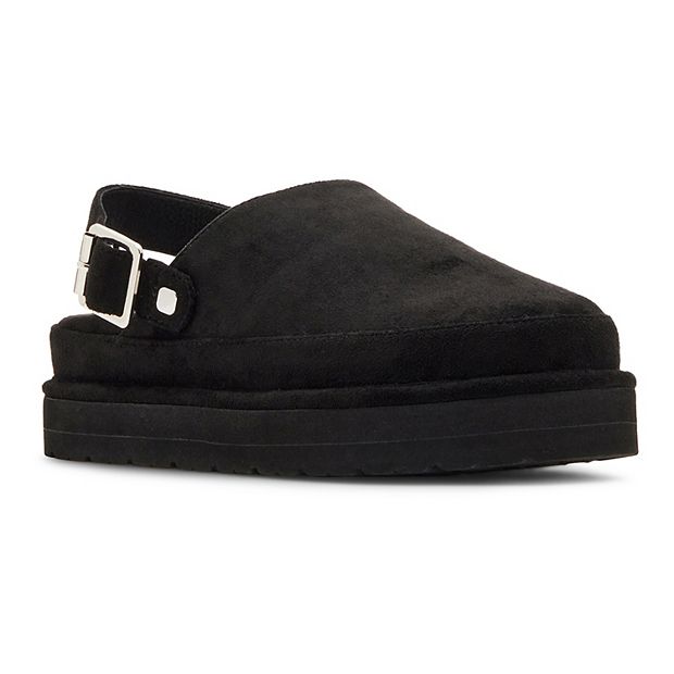 【追跡あり!】新作◎Steve Madden GRAHAMM FABRIC BLACK/TAN madden girl Graham Women's Platform Clogs