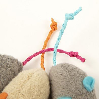 SmartyKat Skitter Critters Plush Catnip Mouse Cat Toys 3-pack Set