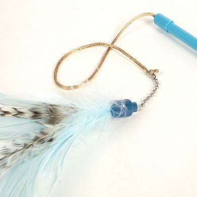 SmartyKat Frisky Flyer Feather Extendable Wand Cat Toy