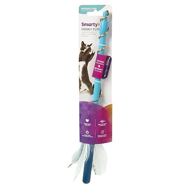 SmartyKat Frisky Flyer Feather Extendable Wand Cat Toy