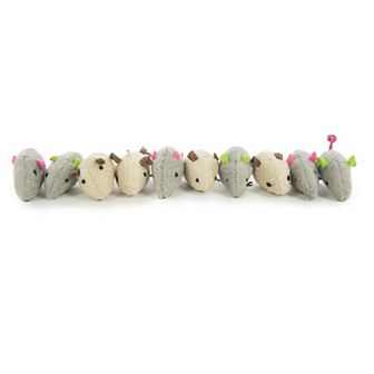 SmartyKat Skitter Critters 10 pc Value Pack Plush Mouse Catnip Cat Toys