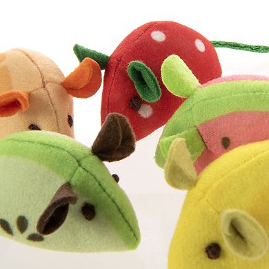 SmartyKat Skitter Slices Plush Catnip Mice Cat Toys, Set of 5