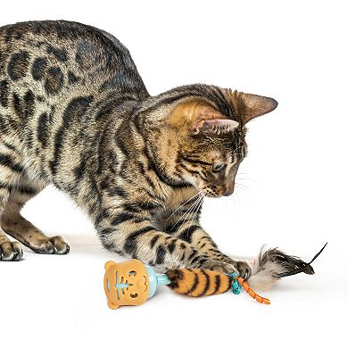 SmartyKat Twist 'N Twirl Electronic Motion Cat Toy with USB Rechargeable Battery & Twirling Feathered Teaser Tail