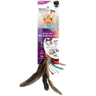 SmartyKat Twist 'N Twirl Electronic Motion Cat Toy with USB Rechargeable Battery & Twirling Feathered Teaser Tail