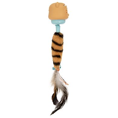 SmartyKat Twist 'N Twirl Electronic Motion Cat Toy with USB Rechargeable Battery & Twirling Feathered Teaser Tail