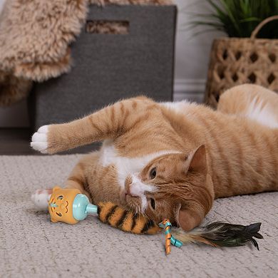 SmartyKat Twist 'N Twirl Electronic Motion Cat Toy with USB Rechargeable Battery & Twirling Feathered Teaser Tail