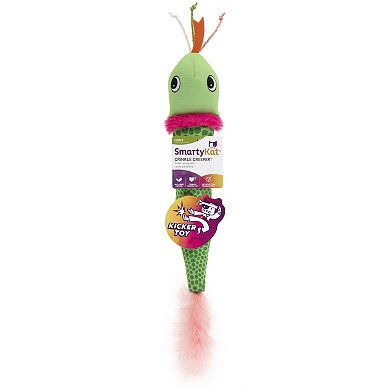 SmartyKat Crinkle Creeper Plush Snake Kicker Cat Toy with Catnip Filled Tail
