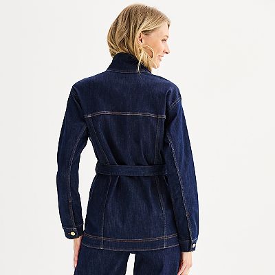 Women's Nine West Denim Belted Jacket