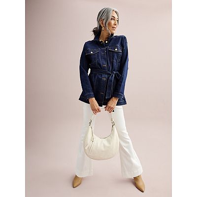 Women's Nine West Denim Belted Jacket