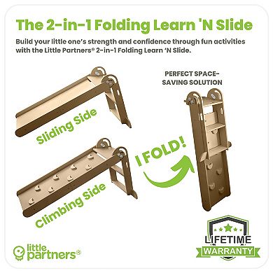 Little Partners 2-in-1 Folding Learn 'N Slide