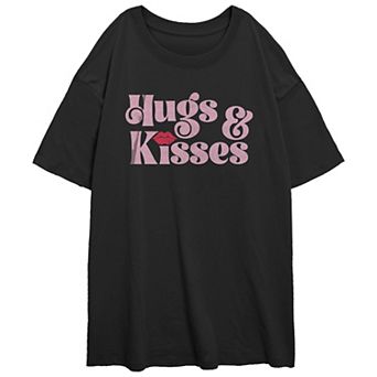 Juniors' Hugs And Kisses Graphic Tee