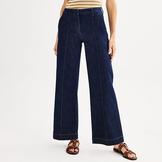 【YOURNUS】Wir Side Pintuck Wide Denim Pintuck denim pants | the barn 808