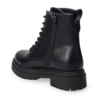 SO Meela Women s Lace Up Combat Boots