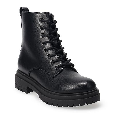 Kohls black combat boots on sale