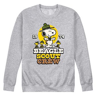 Men's Peanuts Beagle Scout Crew Fleece Sweatshirt
