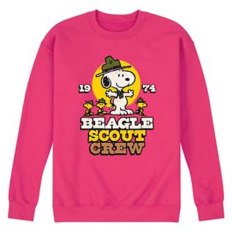 Men's Peanuts Beagle Scout Crew Fleece Sweatshirt