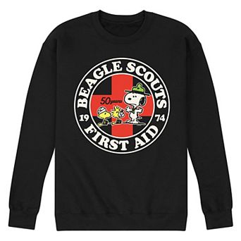 Men's Peanuts Beagle Scout First Aid Fleece Sweatshirt