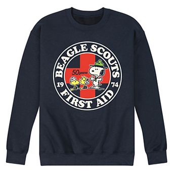 Men's Peanuts Beagle Scout First Aid Fleece Sweatshirt