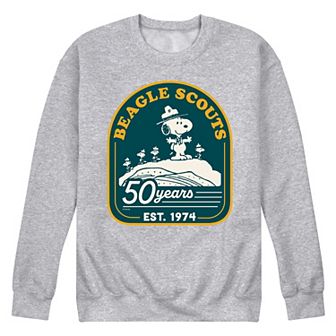 Men's Peanuts Beagle Scout Mountain Top Fleece Sweatshirt