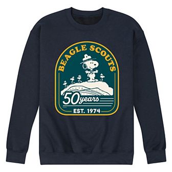 Men's Peanuts Beagle Scout Mountain Top Fleece Sweatshirt
