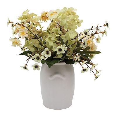 Hydrangea Arrangement In Ceramic