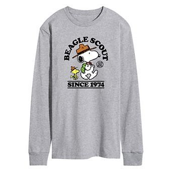 Men's Peanuts Beagle Scout Since 1974 Long Sleeve Graphic Tee