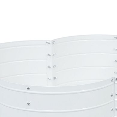 Sunnydaze 4-Leaf Clover-Shaped Galvanized Steel Raised Planter Bed - Gray